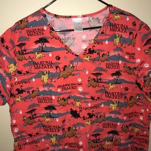 Disney lion king scrub top 2x